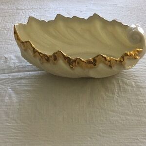 Elegant Gold and Cream Lenox Decorative Candy Dish
